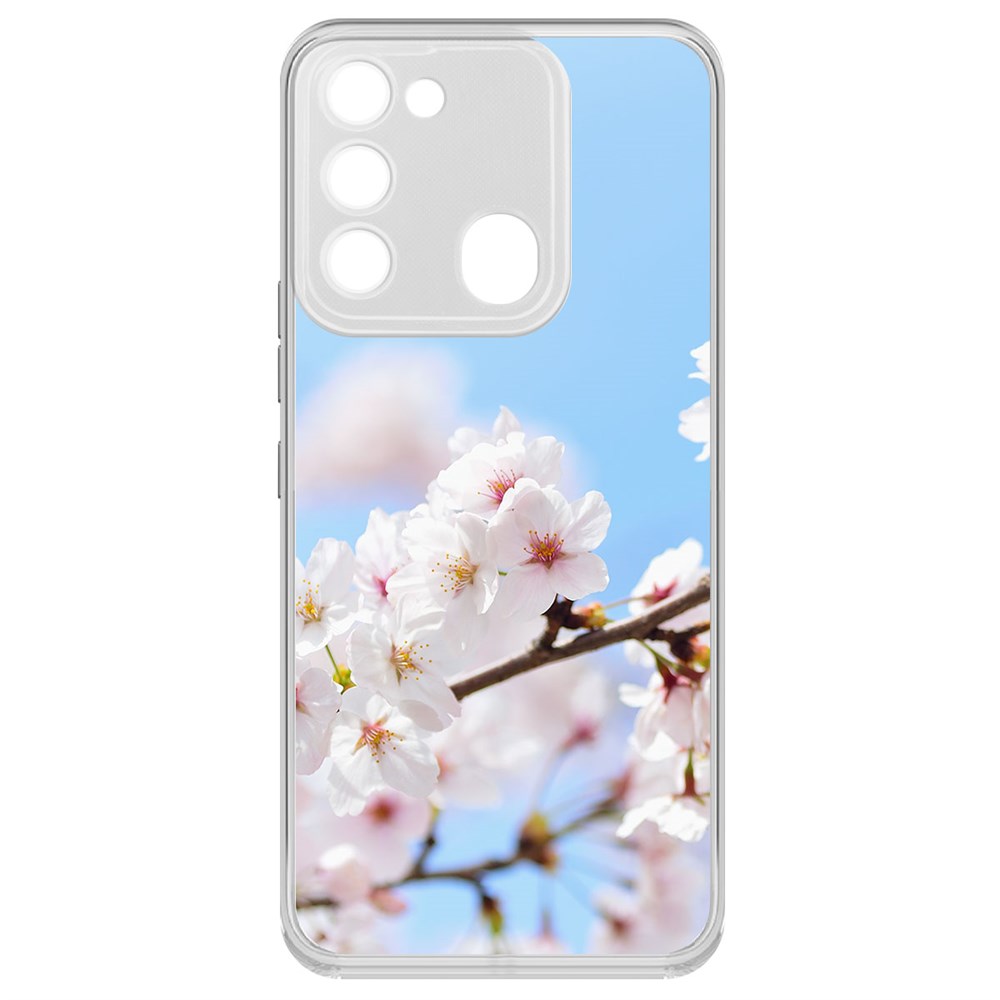фото Чехол-накладка krutoff clear case цветение для tecno spark go 2022