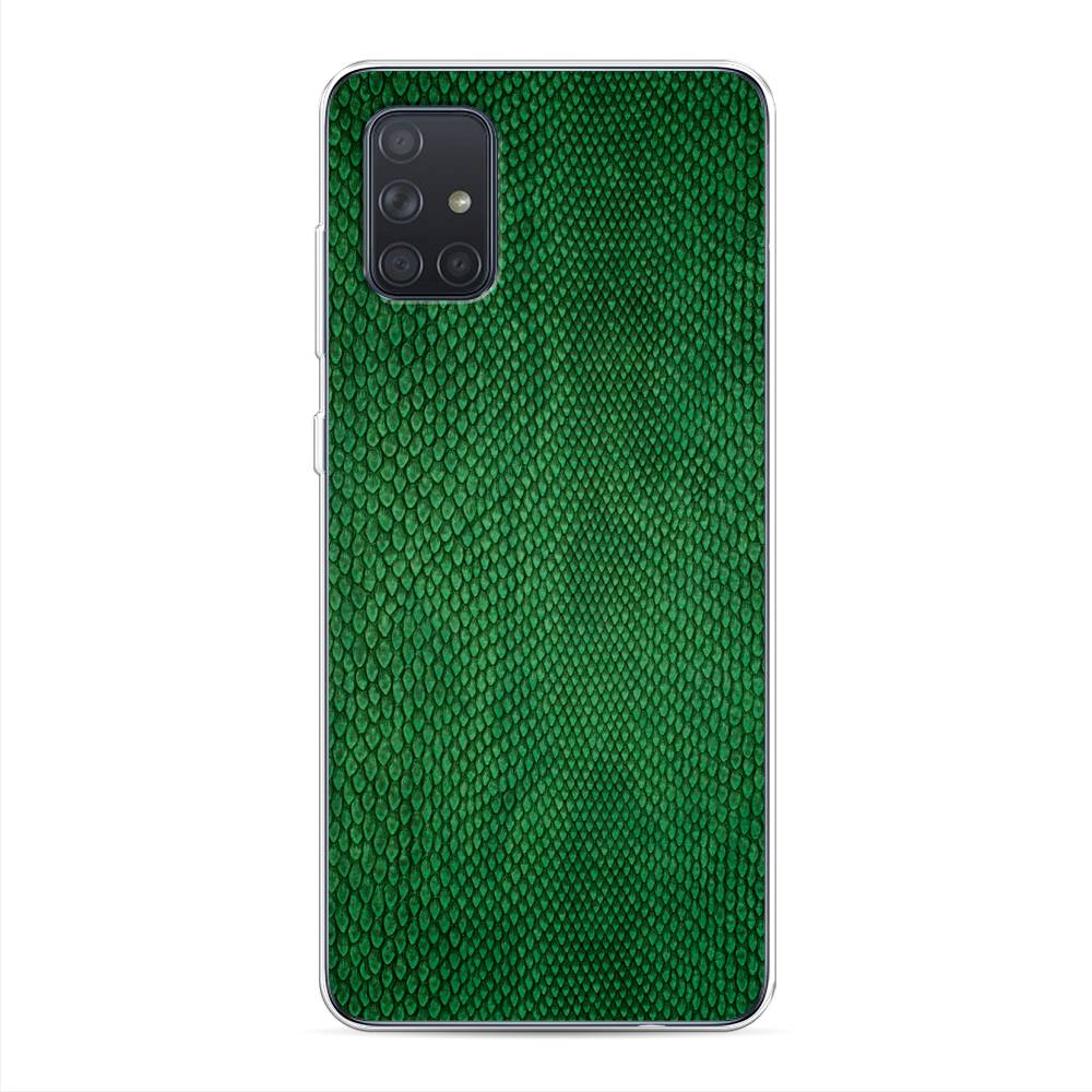 

Чехол Awog на Samsung Galaxy A71 4G "Изумрудная змея", Разноцветный, 29050-3