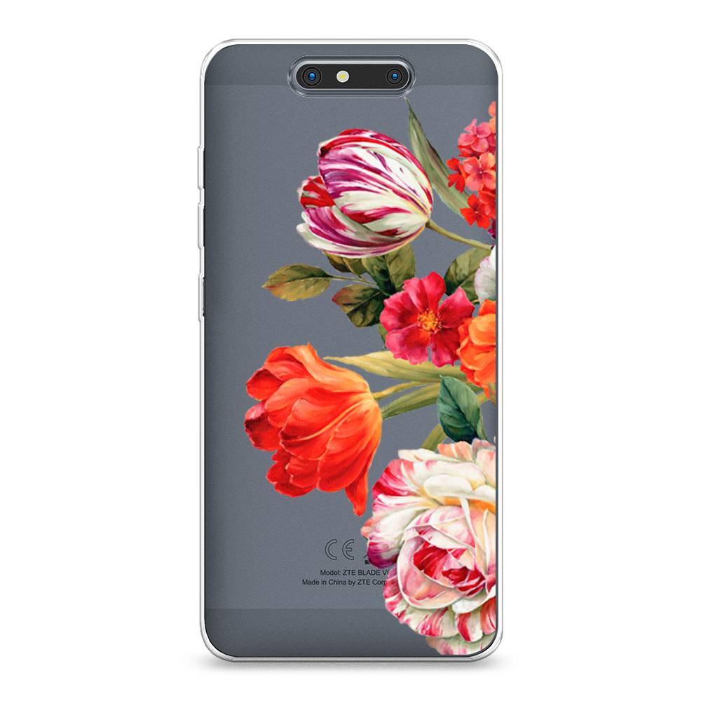 

Чехол Awog на ZTE Blade V8 / ЗТЕ Блэйд V8 "Весенний букет", Разноцветный, 131250-8