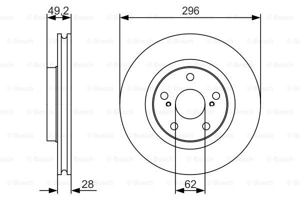 

Тормозной диск Bosch комплект 1 шт. 0986479S22