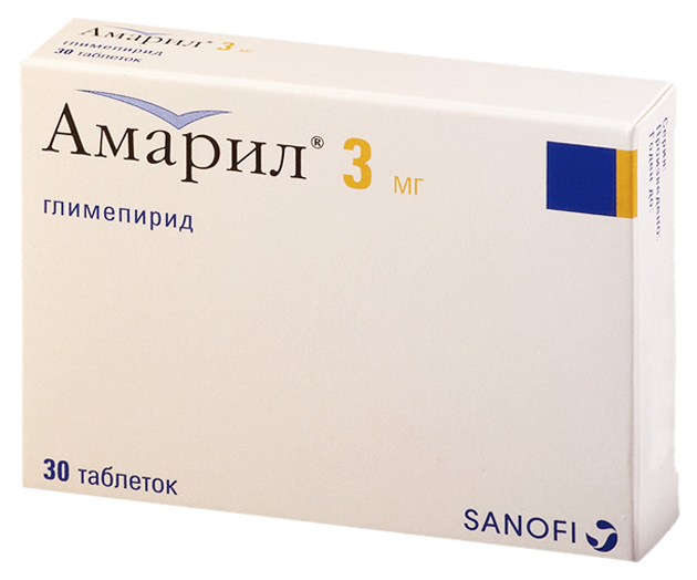 

Амарил таблетки 3 мг 30 шт.