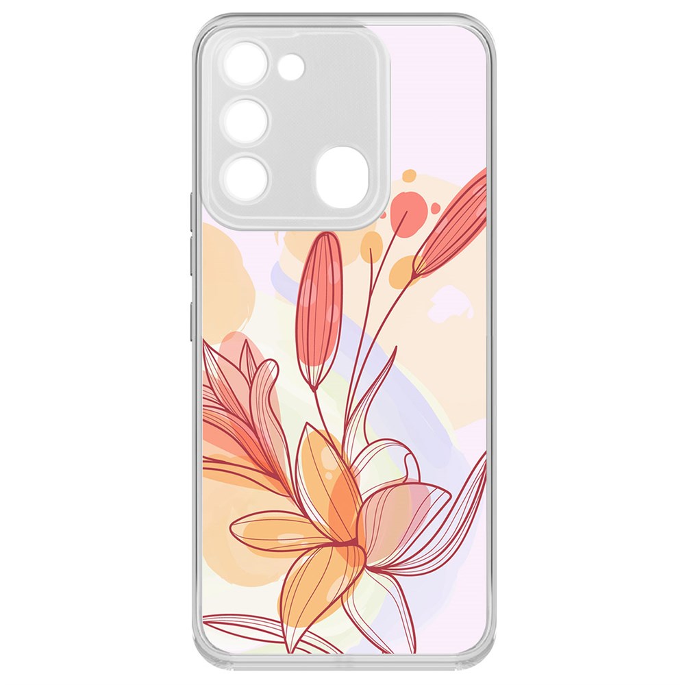 

Чехол-накладка Krutoff Clear Case Фантазия для Tecno Spark 8C, Прозрачный