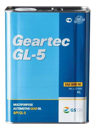 Масло трансмиссионное Kixx Geartec GL-5 80W-90 /4л мет.