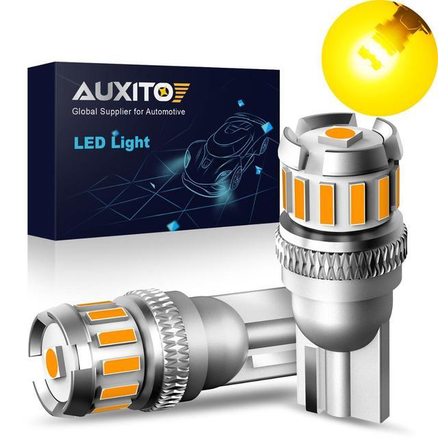 Светодиодная LED лампа AUXITO T10 W5W цоколь W2.1x9.5d 2 шт желтые 6500К