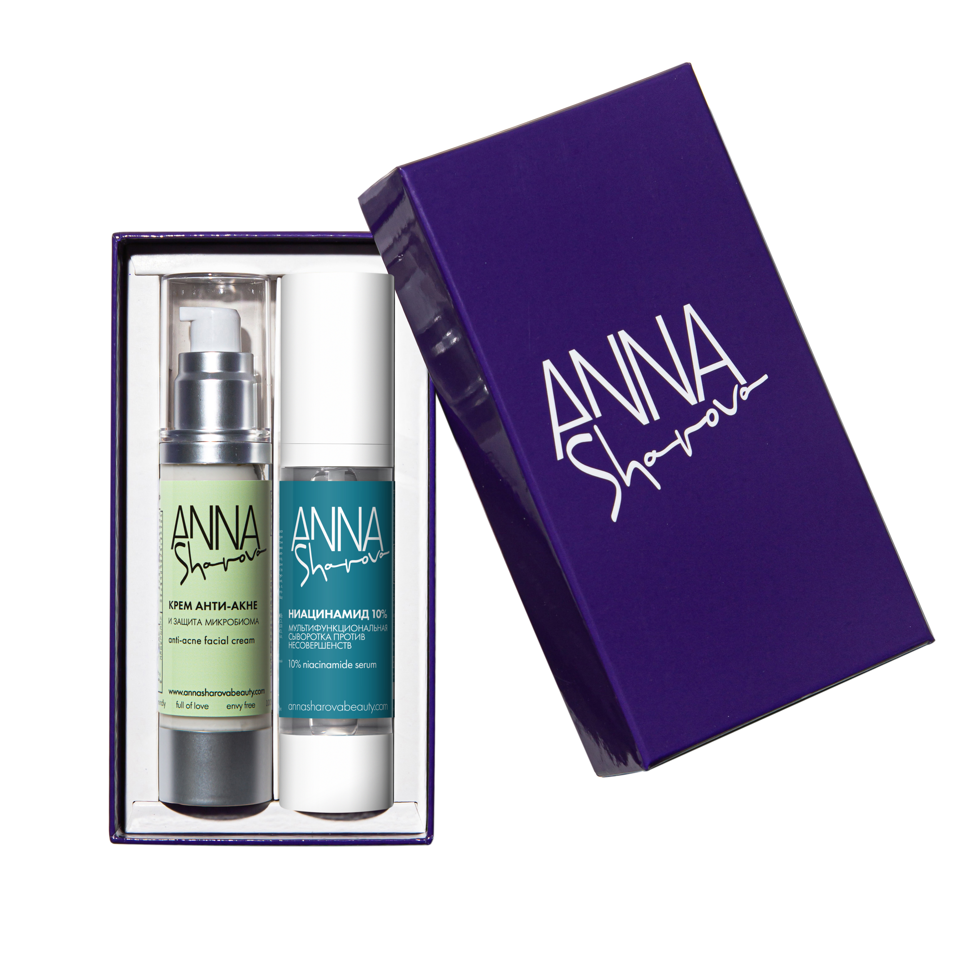 Сет Weber Anna Sharova Крем Анти-Акне Преображающая сыворотка с ниацинамидом 10 50 мл 3800₽