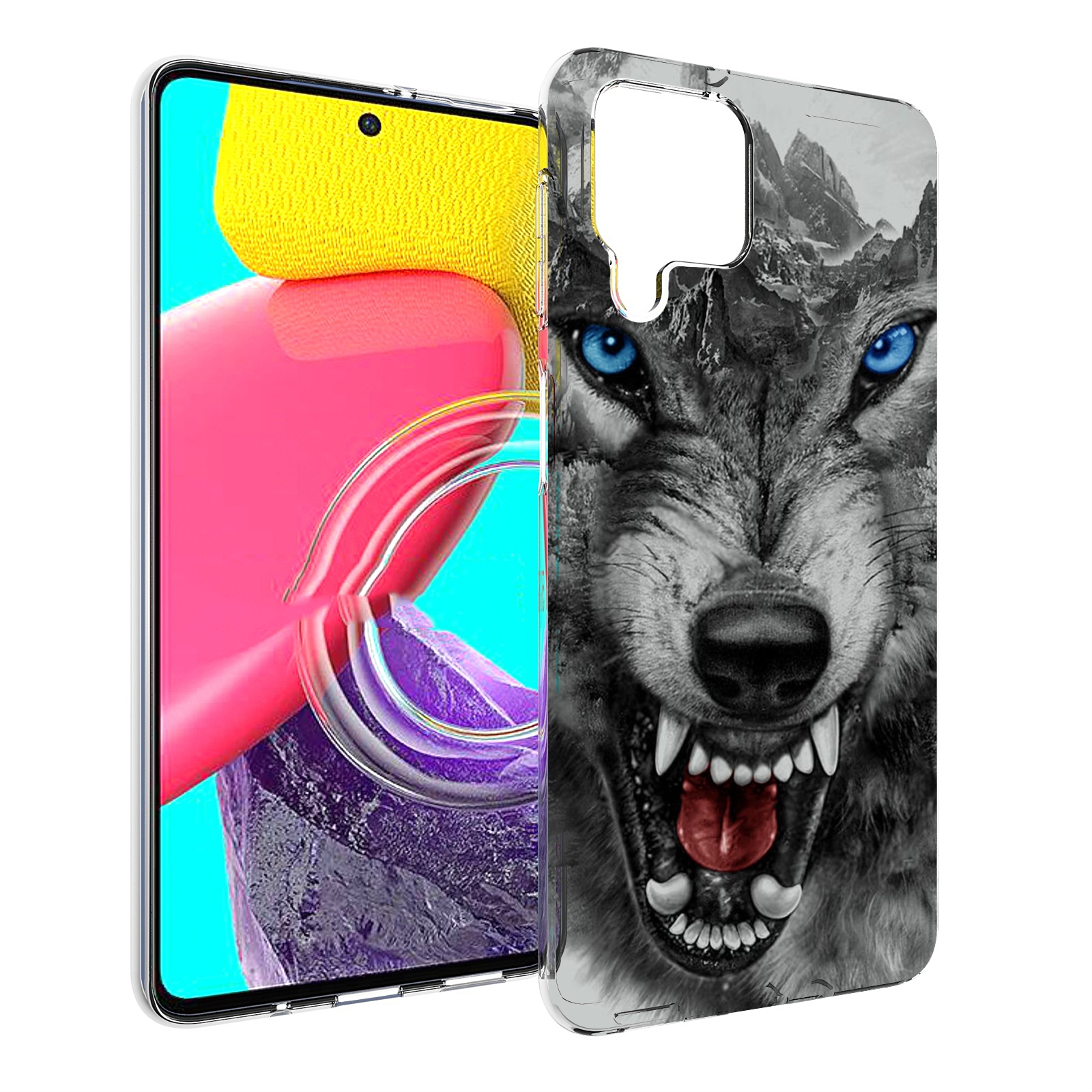 

Чехол MyPads Волк-частица мужской для Samsung Galaxy M53 (SM-M536), Прозрачный, Tocco