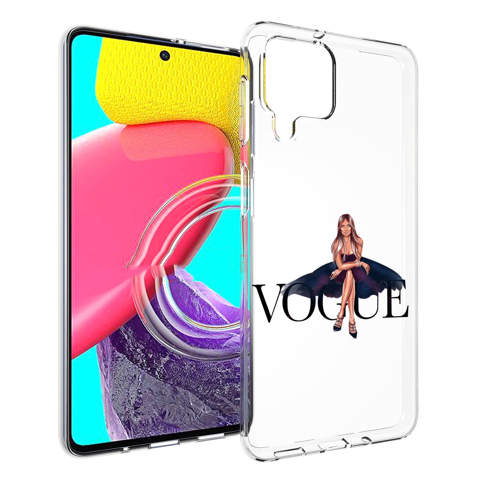 

Чехол MyPads Вог-девушка женский для Samsung Galaxy M53 (SM-M536), Прозрачный, Tocco