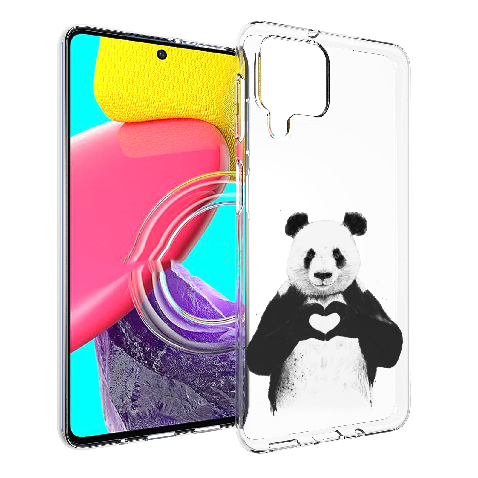 

Чехол MyPads Влюбленная панда для Samsung Galaxy M53 (SM-M536), Прозрачный, Tocco
