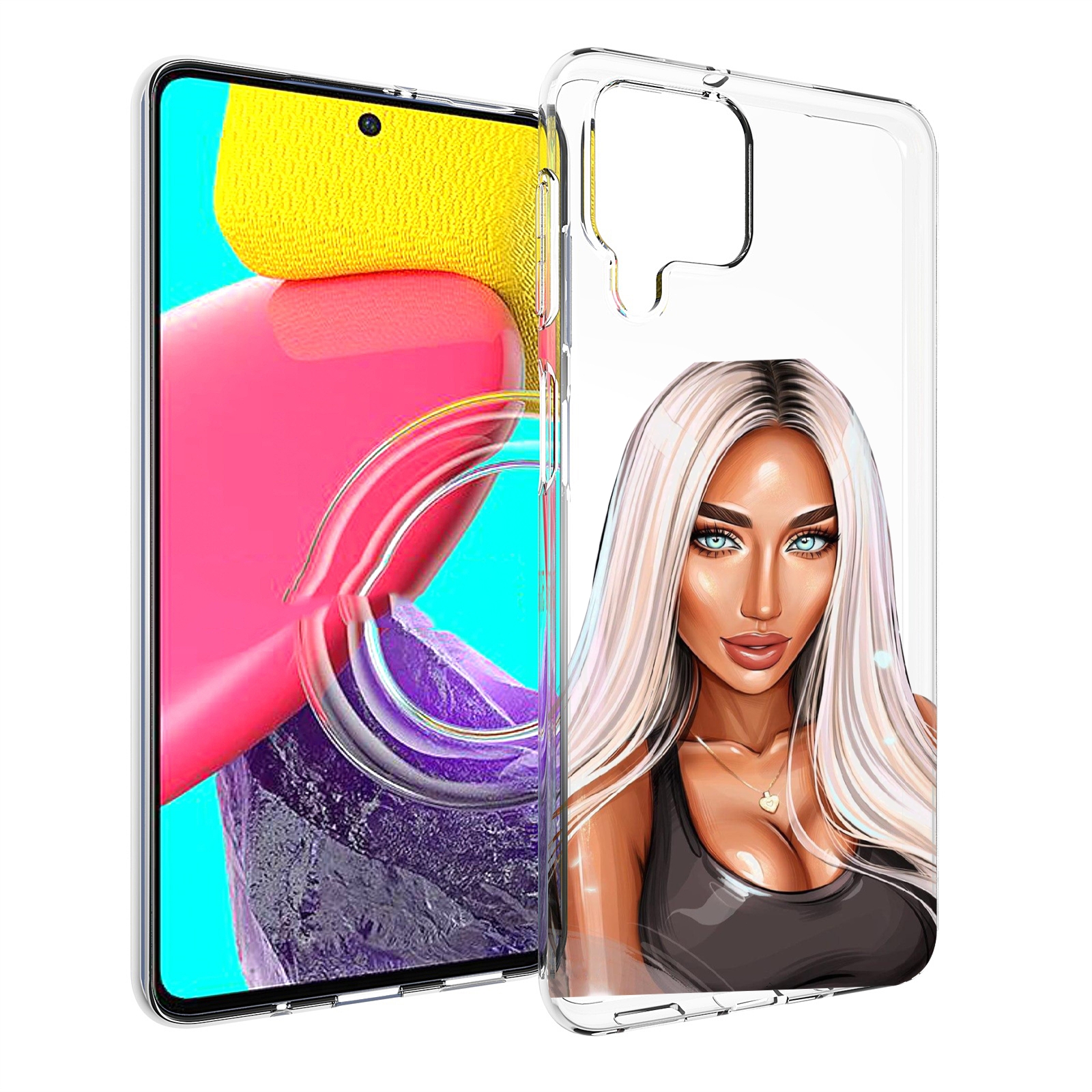 

Чехол MyPads Блондинка женский для Samsung Galaxy M53 (SM-M536), Прозрачный, Tocco