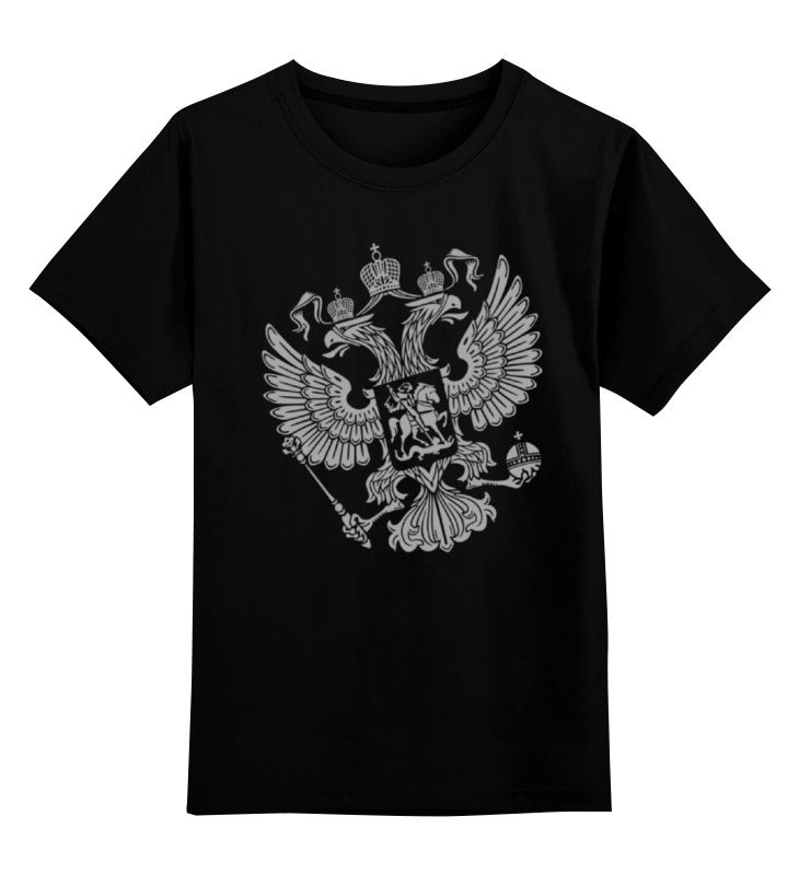 

Детская футболка Printio Герб России цв.черный р.128, 0000000756309