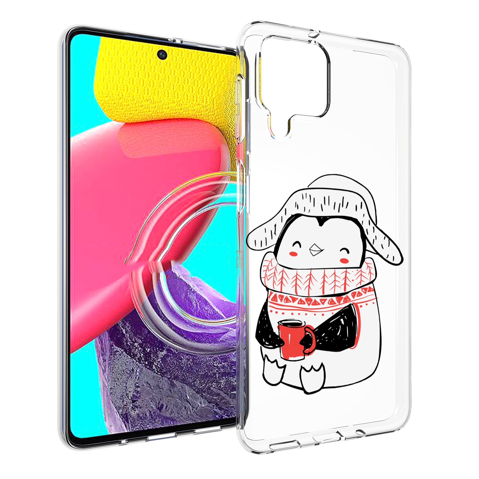 

Чехол MyPads Милый пингвин для Samsung Galaxy M53 (SM-M536), Прозрачный, Tocco