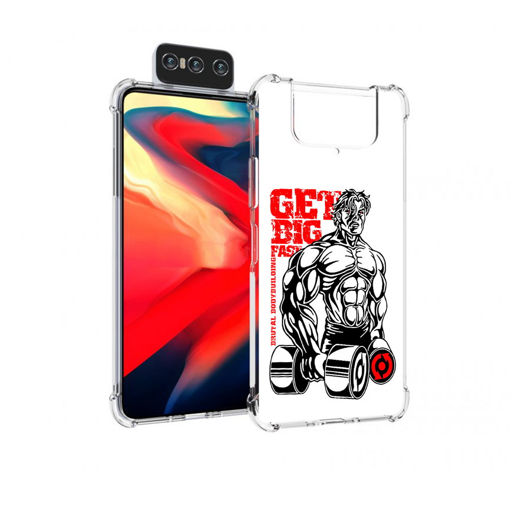 

Чехол MyPads Tocco для Asus Zenfone 8 Flip накаченное тело, Прозрачный, Tocco