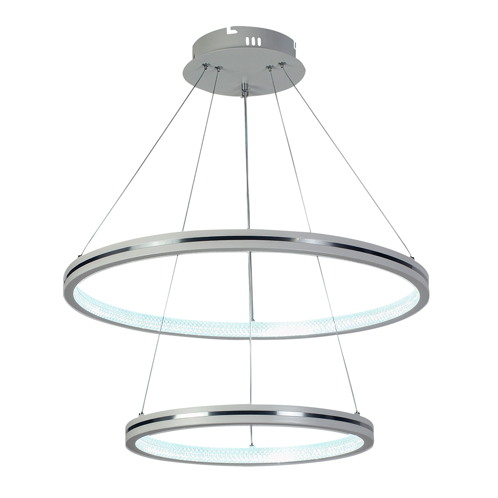 фото Подвесная светодиодная люстра profit light 6041/2 wht 114w диммируемая с пду