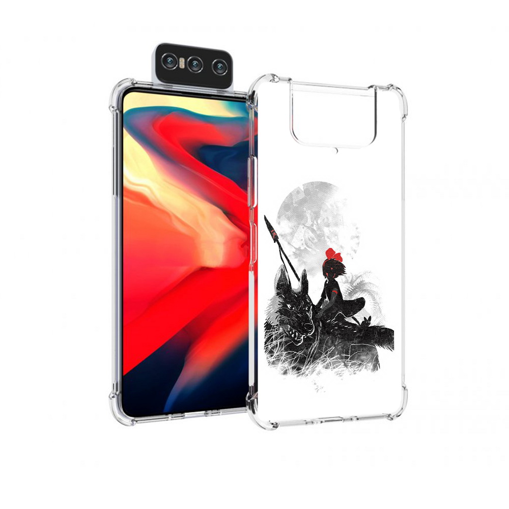 

Чехол MyPads Tocco для Asus Zenfone 8 Flip мононоке, Прозрачный, Tocco