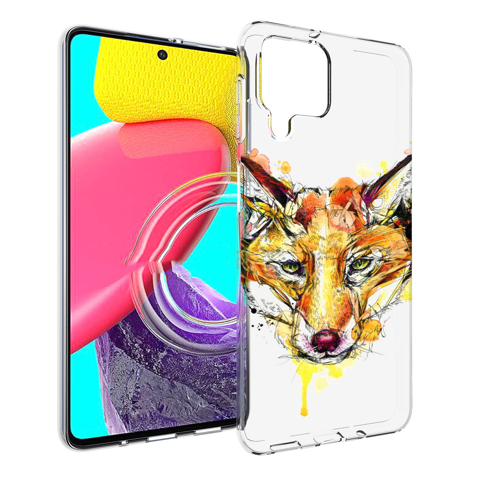 

Чехол MyPads Акварельная лиса для Samsung Galaxy M53 (SM-M536), Прозрачный, Tocco