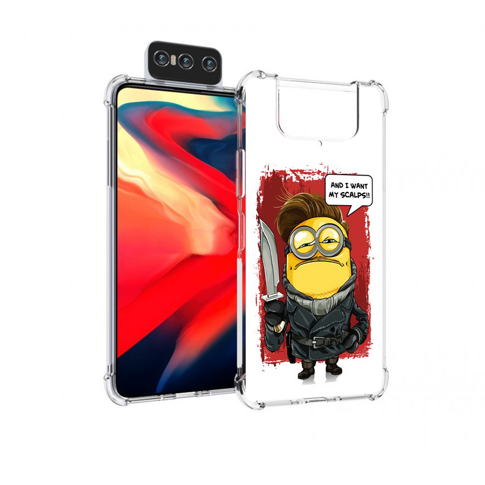 Чехол MyPads Tocco для Asus Zenfone 8 Flip миньон убийца