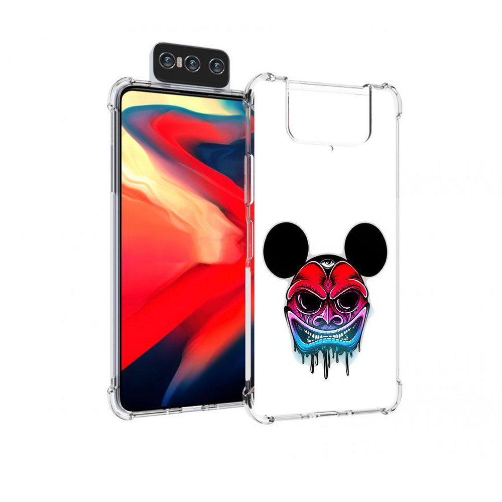 Чехол MyPads Tocco для Asus Zenfone 8 Flip микки в маске