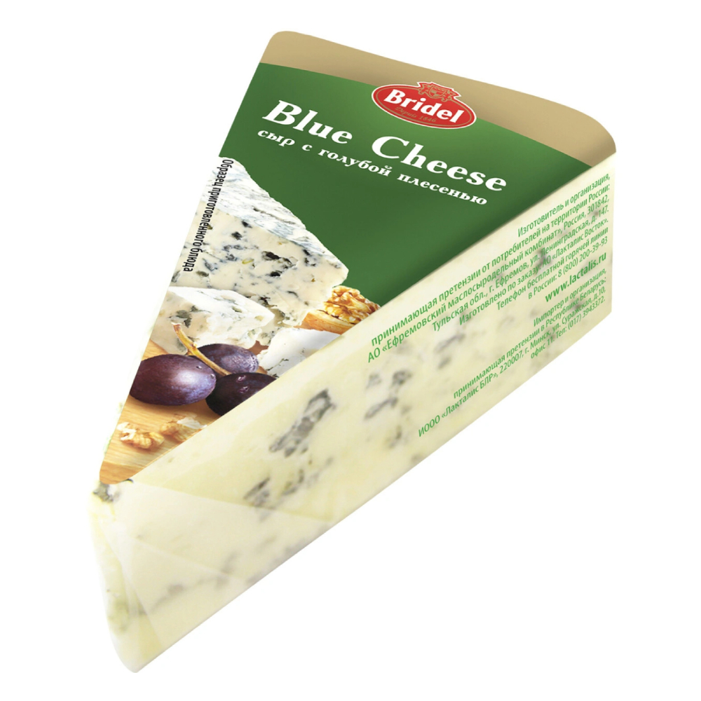 Сыр Bridel Blue Cheese c голубой плесенью, 54%, 100 г