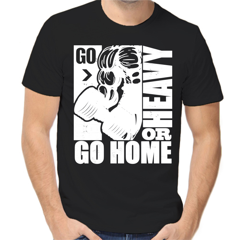 

Футболка мужская черная 52 р-р go home or heavy, Черный, fm_go_home_or_heavy