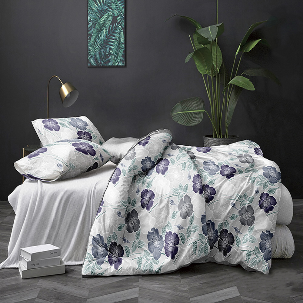 

Постельное белье на резинке Mercury Home Фокстрот Семейное Поплин 2 наволочки 50x70, Фокстрот