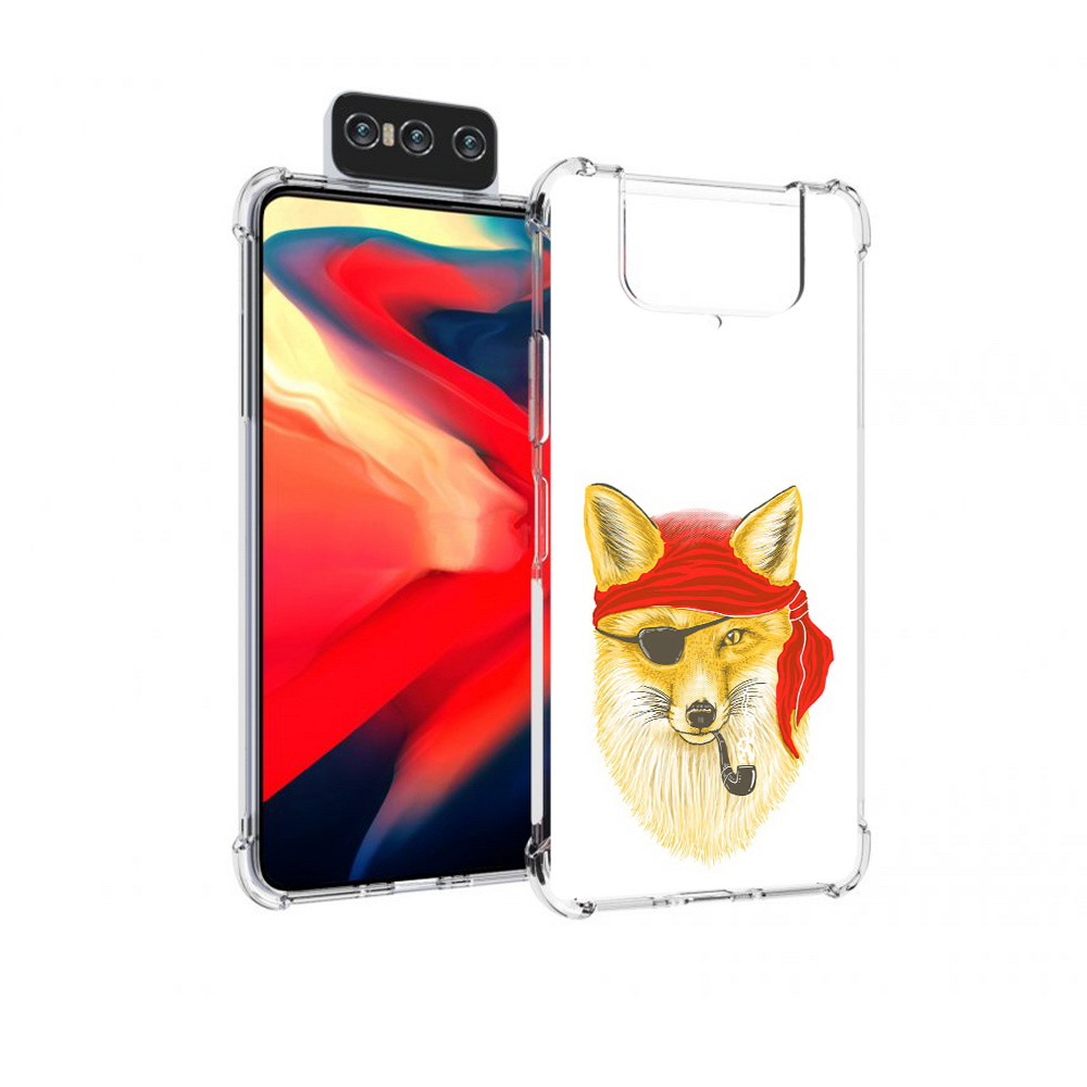 

Чехол MyPads Tocco для Asus Zenfone 8 Flip лиса-пират, Прозрачный, Tocco