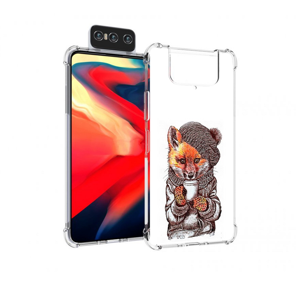 

Чехол MyPads Tocco для Asus Zenfone 8 Flip лиса в шапке, Tocco