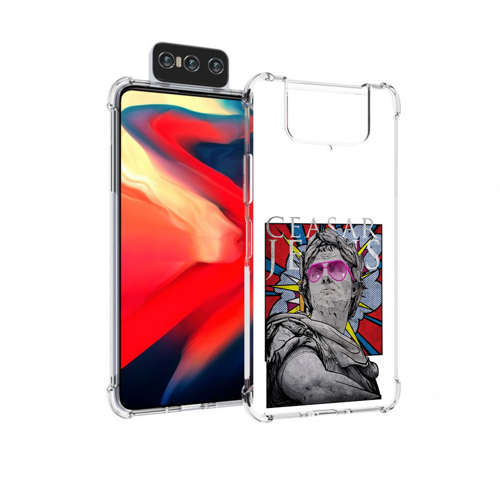 

Чехол MyPads Tocco для Asus Zenfone 8 Flip крутая статуя свободы, Прозрачный, Tocco