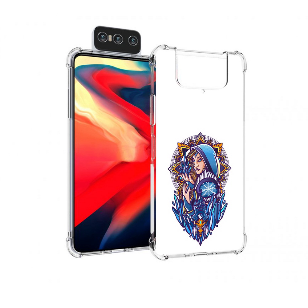 

Чехол MyPads Tocco для Asus Zenfone 8 Flip кристал мейден дота 2, Прозрачный, Tocco