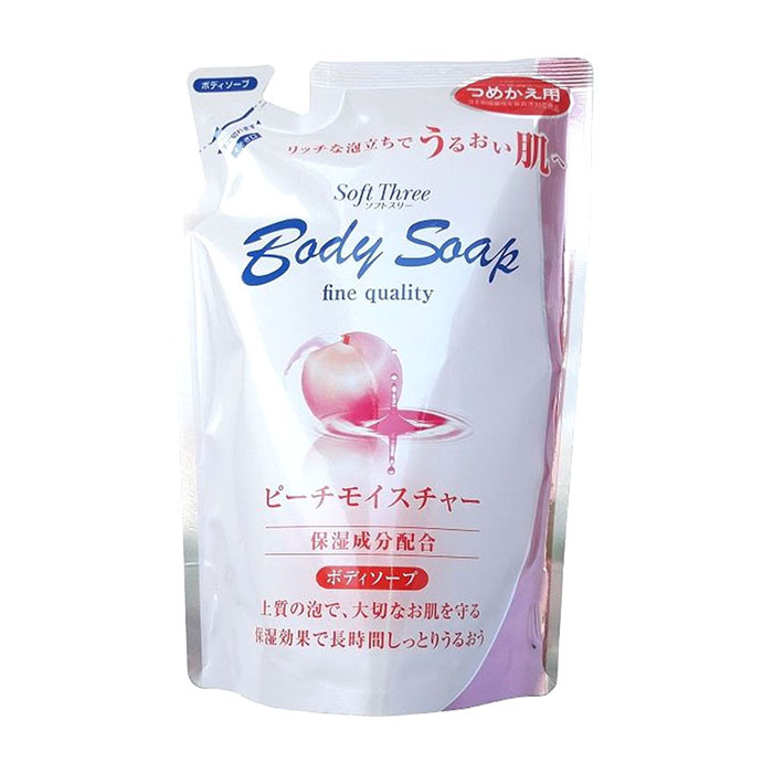 фото Гель для душа mitsuei soft three body soap peach 400 мл рефилл