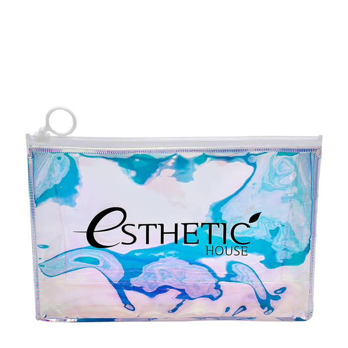 фото Косметичка женская esthetic house holographic cosmetic bag голубая