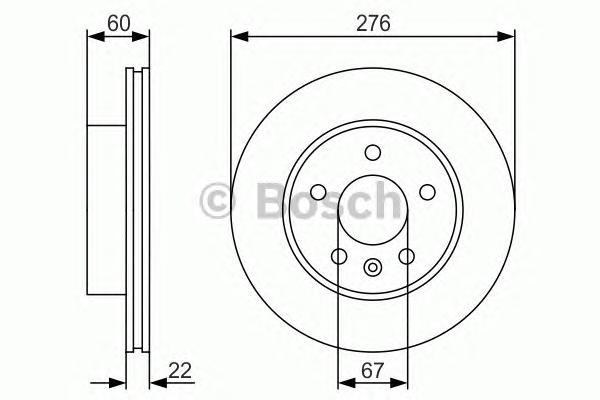 

Тормозной диск Bosch комплект 1 шт. 0986479R95