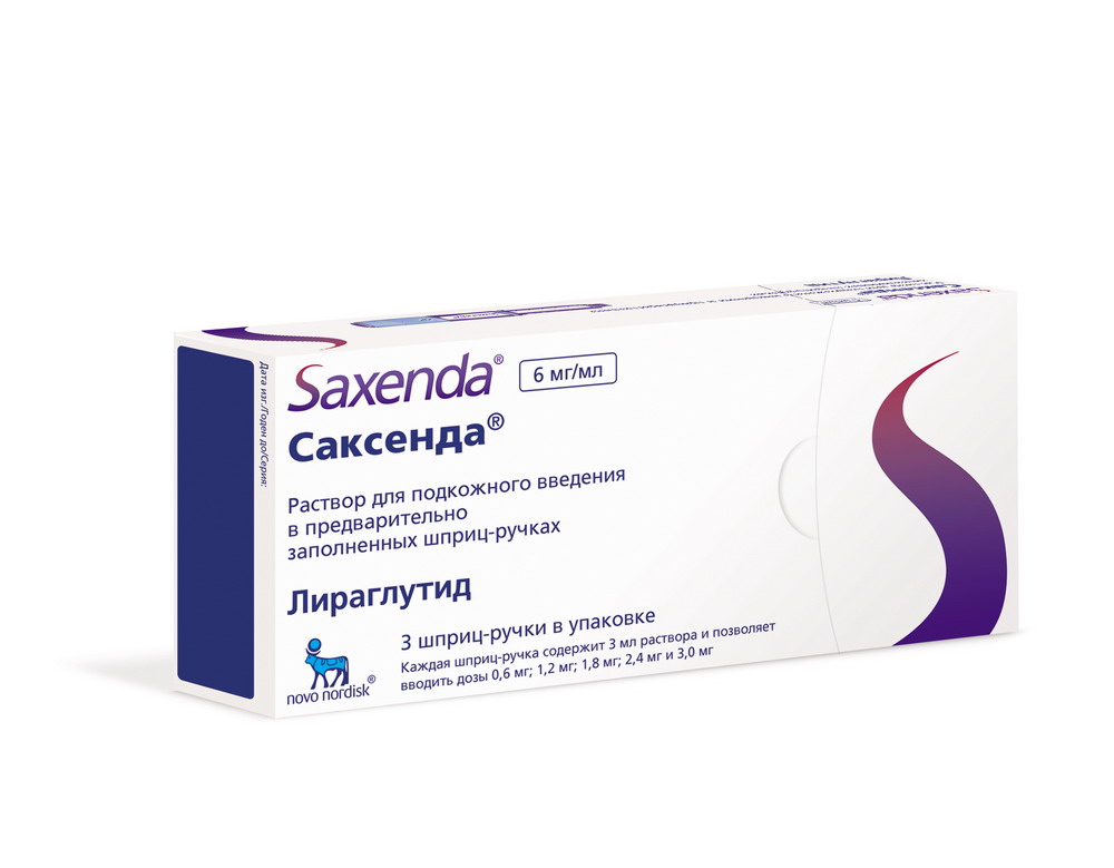 Саксенда раствор для подкожного введения 6 мг/мл шприц-ручка 3 мл 3 шт., Novo Nordisk  - купить