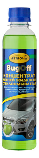 Концентрат летней жидкости стеклоомывателя 1100, яблоко, флакон с дозатором 250 мл