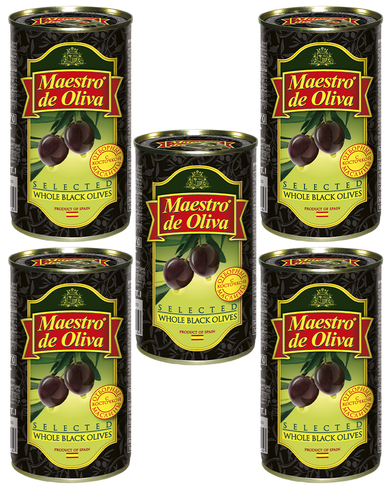 

Маслины Maestro de Oliva Отборные с Косточкой 360 гр - 5 шт.