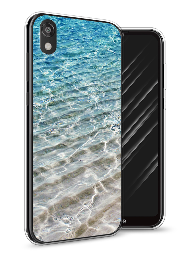 

Чехол Awog на Huawei Y5 2019 "Волны 10", Голубой, 69050-4