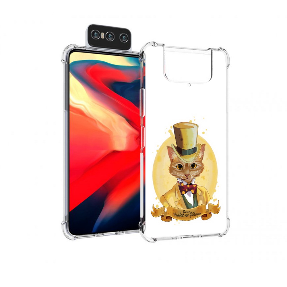 Чехол MyPads Tocco для Asus Zenfone 8 Flip кот юрист