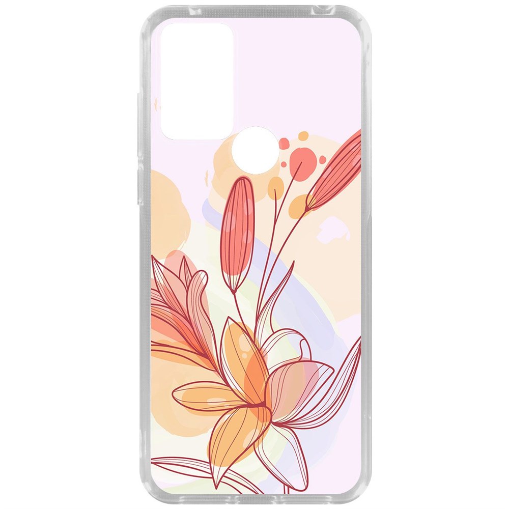 

Чехол-накладка Krutoff Clear Case Фантазия для TCL 30 SE, Прозрачный