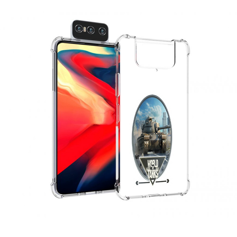 

Чехол MyPads Tocco для Asus Zenfone 8 Flip игра с танками, Прозрачный, Tocco