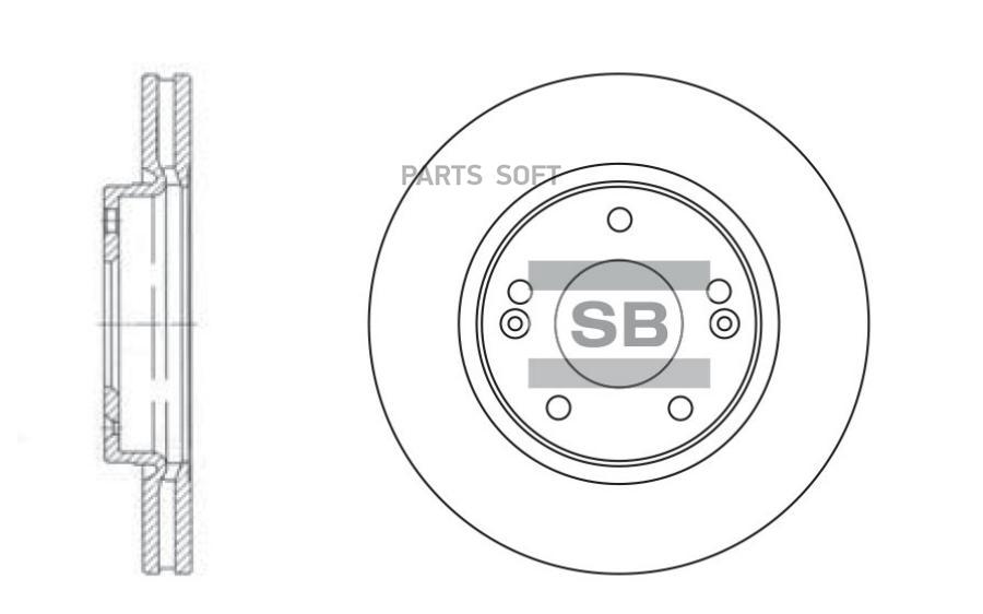 

Sd1040_диск Тормозной Передний! Hyundai Santa Fe/Trajet 2.0 00> Sangsin brake арт. SD1040