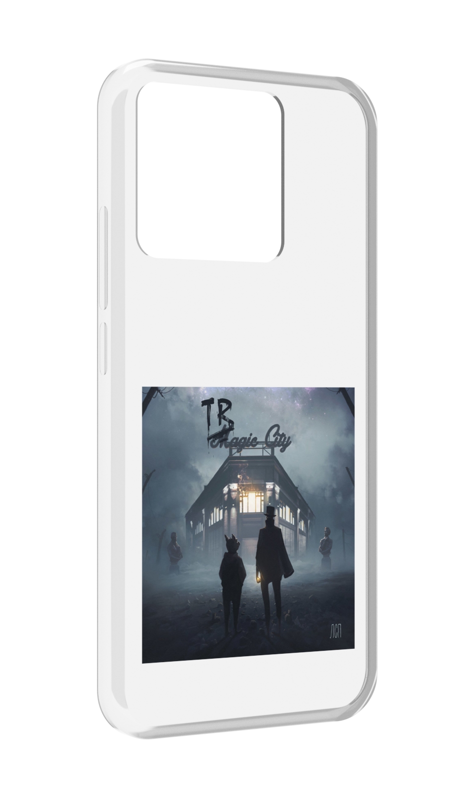 

Чехол MyPads Tocco для Xiaomi Redmi 10A Tragic City ЛСП, Прозрачный, Tocco