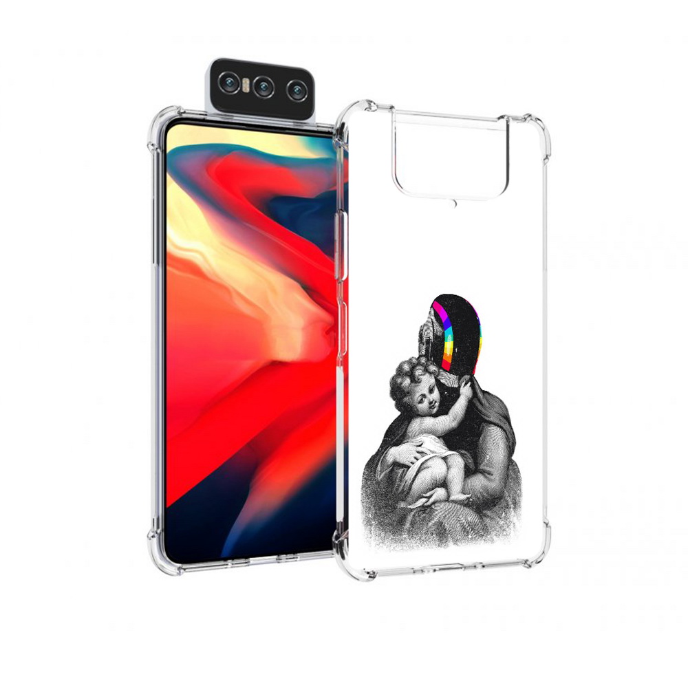 

Чехол MyPads Tocco для Asus Zenfone 8 Flip защитник в шлеме, Прозрачный, Tocco