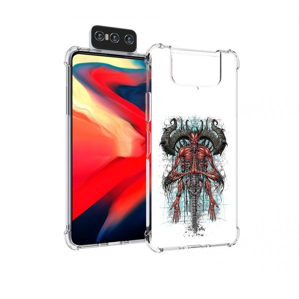

Чехол MyPads Tocco для Asus Zenfone 8 Flip дьявол, Прозрачный, Tocco