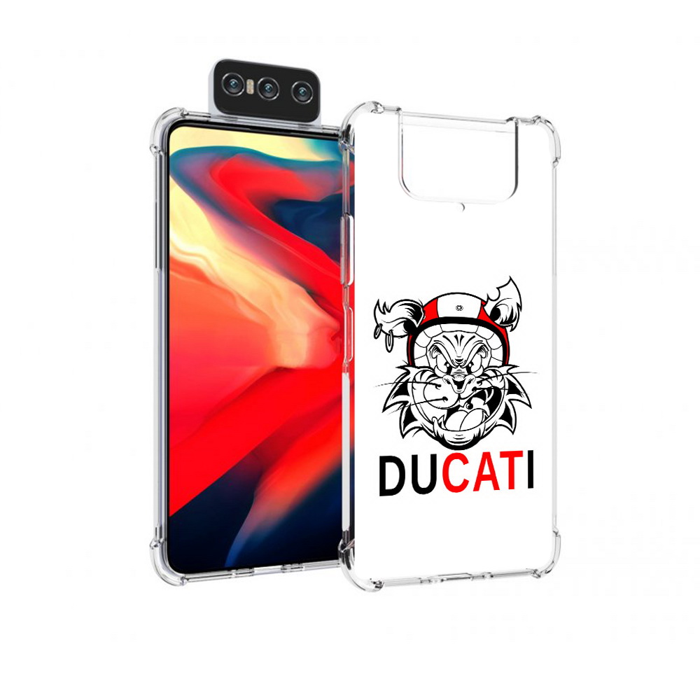 

Чехол MyPads Tocco для Asus Zenfone 8 Flip дукати, Прозрачный, Tocco