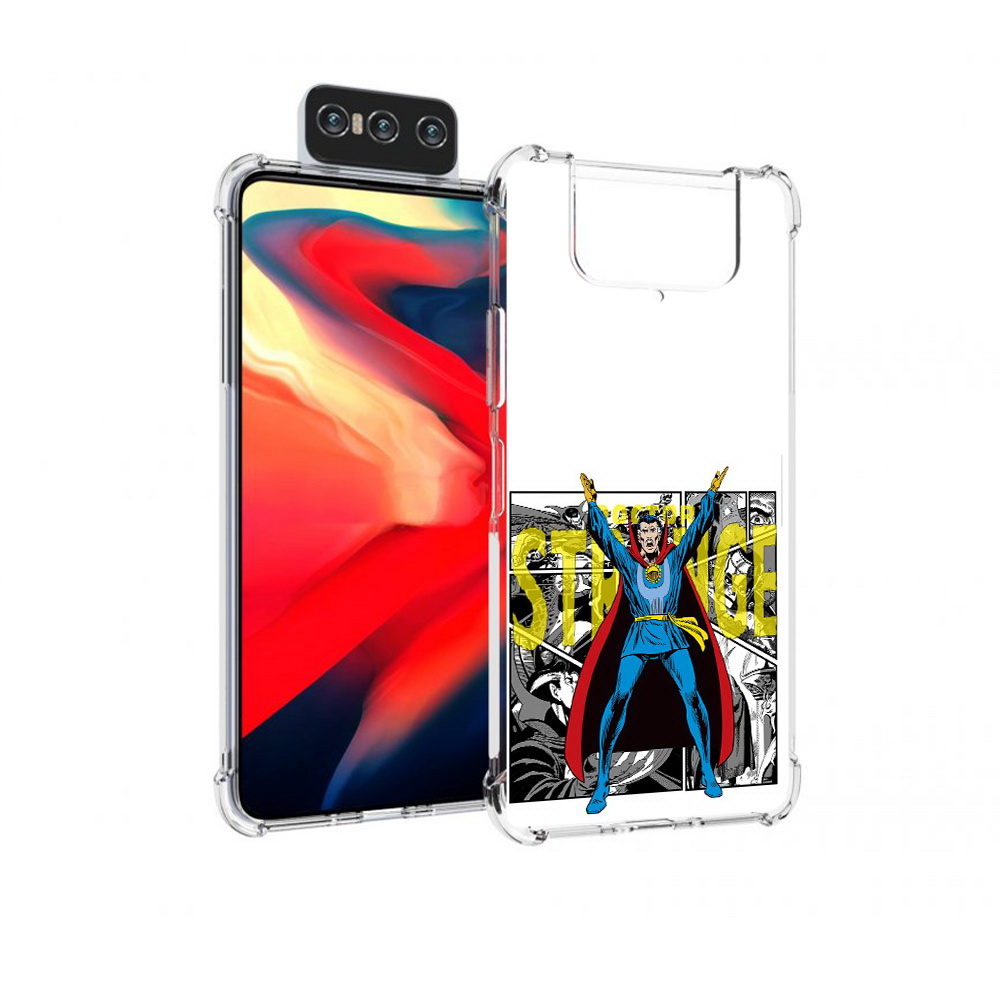 

Чехол MyPads Tocco для Asus Zenfone 8 Flip доктор стренж комикс, Прозрачный, Tocco