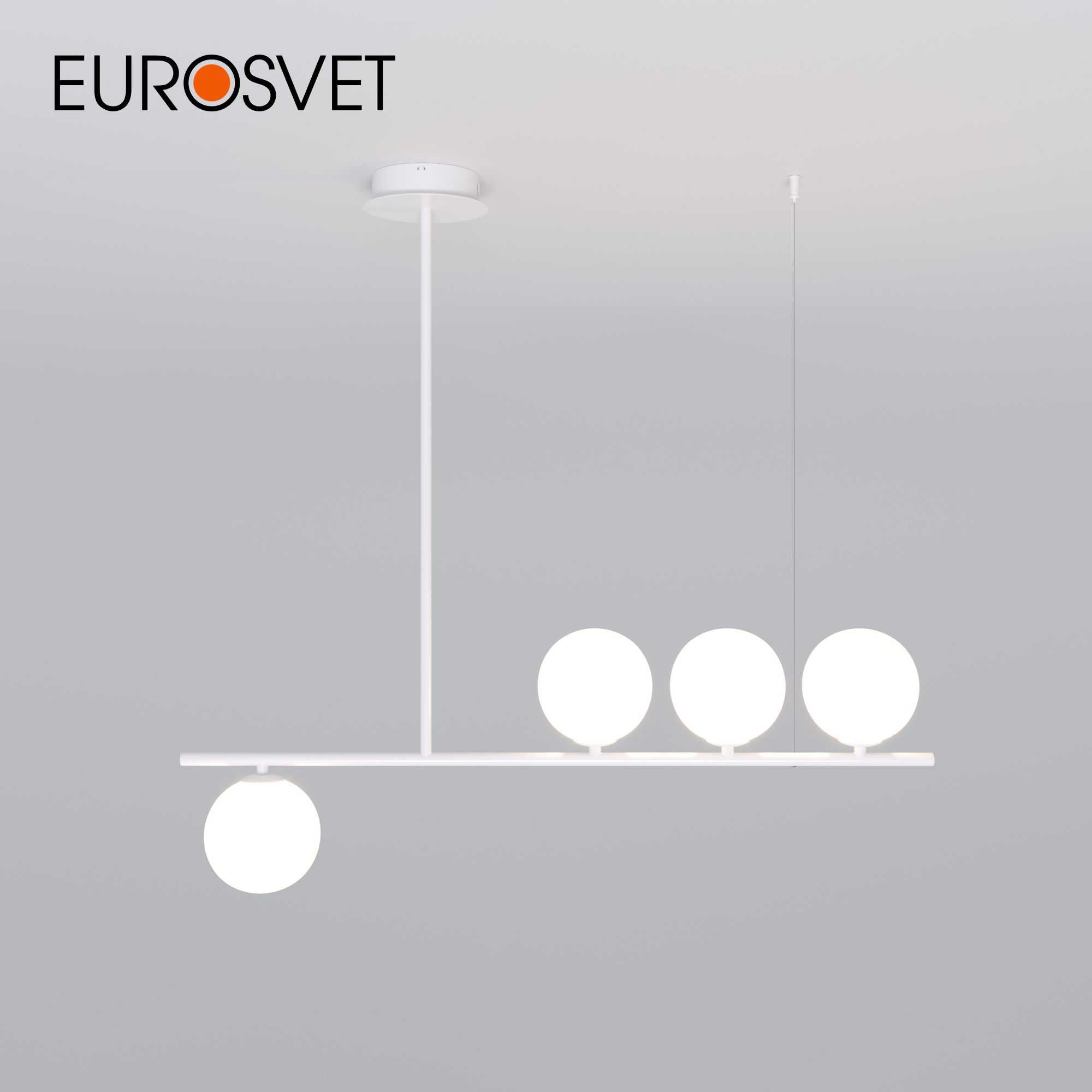 

Потолочная люстра на 4 стеклянных плафонов Eurosvet Fredo 70136/4 G9 белый