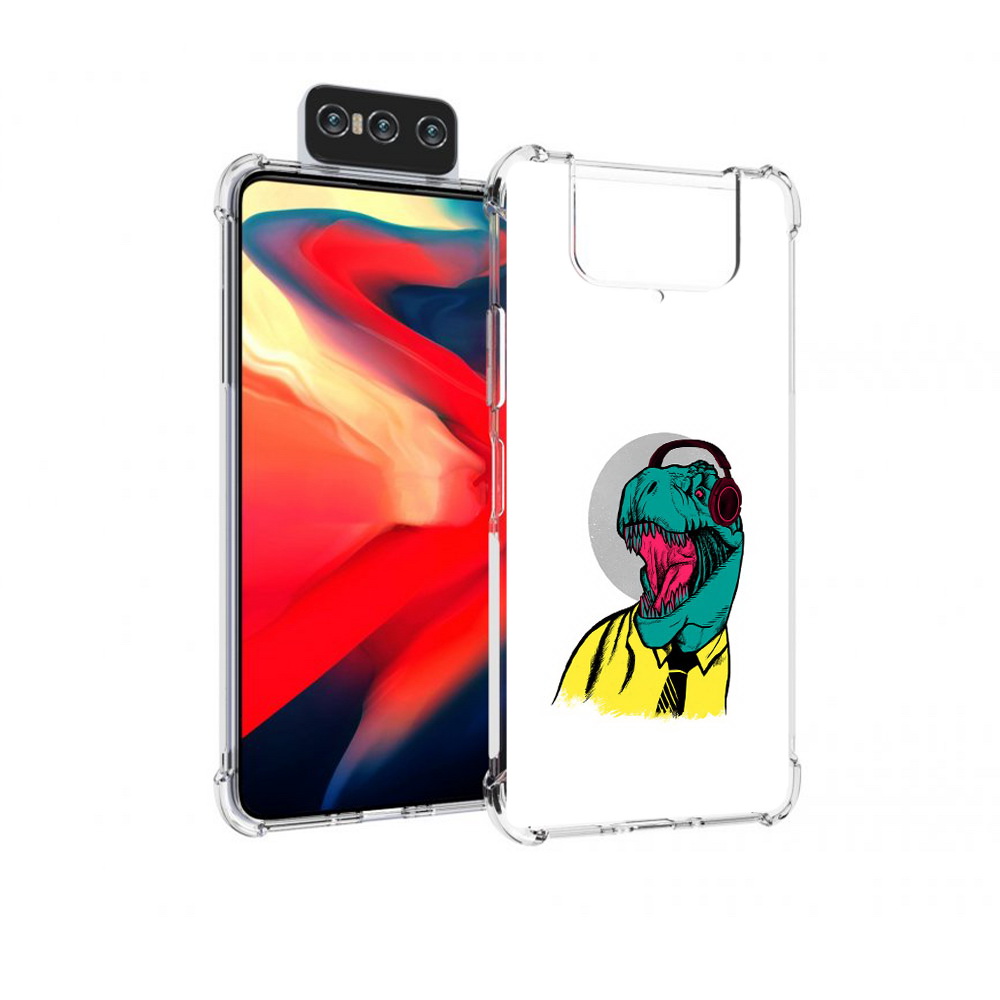 

Чехол MyPads Tocco для Asus Zenfone 8 Flip дино, Прозрачный, Tocco