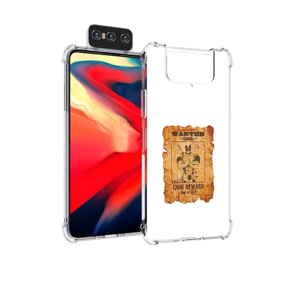 

Чехол MyPads Tocco для Asus Zenfone 8 Flip дедпул, Прозрачный, Tocco