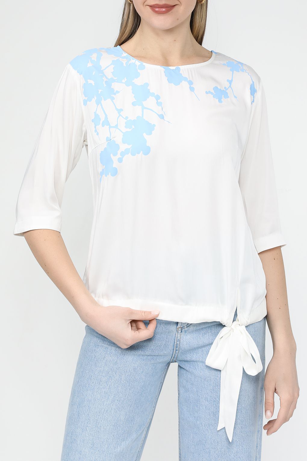 Блуза женская Auranna AU24013555 белая 3XL