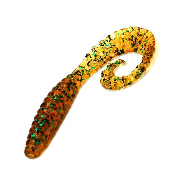 

Мягкие приманки Bait Breath Curly Grub 4,5" (8шт) #Ur24, Коричневый;зеленый, Curly Grub