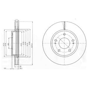 Тормозной диск DELPHI комплект 1 шт. BG4147 100057014225